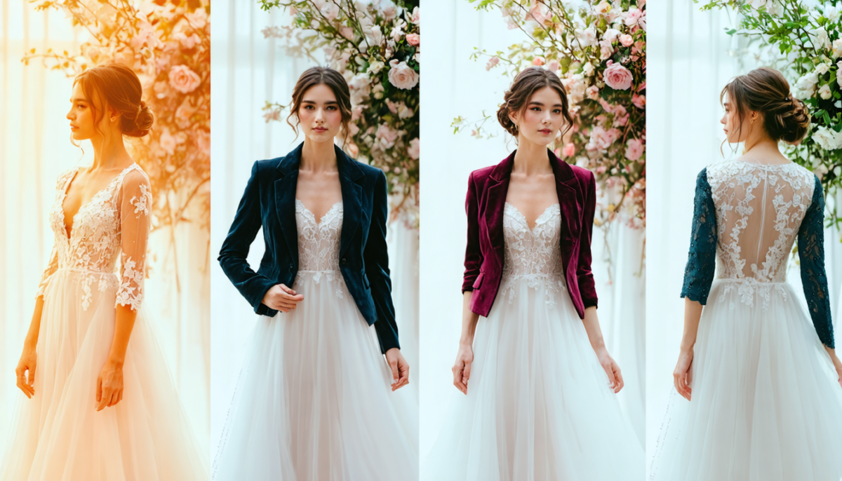 découvrez comment choisir la veste parfaite pour sublimer votre robe de mariée, avec des conseils adaptés à chaque saison pour un mariage réussi et élégant.